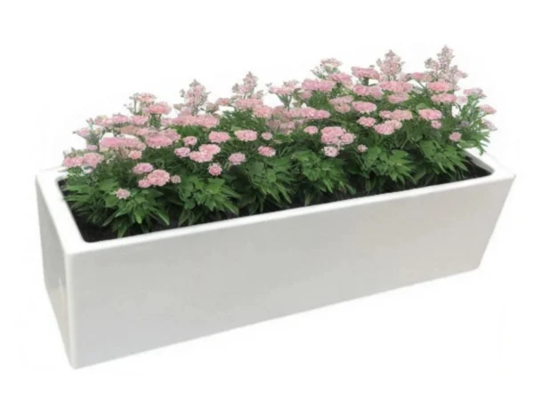 Maceta Jardinera 100x30x30 En Fibra De Vidrio Reforzada Minimalista