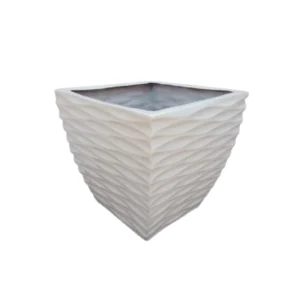 Maceta Concavo De Grecas 50x50 En Fibra De Vidrio Reforzada Minimalista