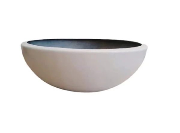 Maceta Tazon _ Luna _ Charola 90x32 En Fibra De Vidrio Reforzada Minimalista